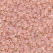 Miyuki seed beads 11/0 - Matted transparent pale pink ab 11-155FR